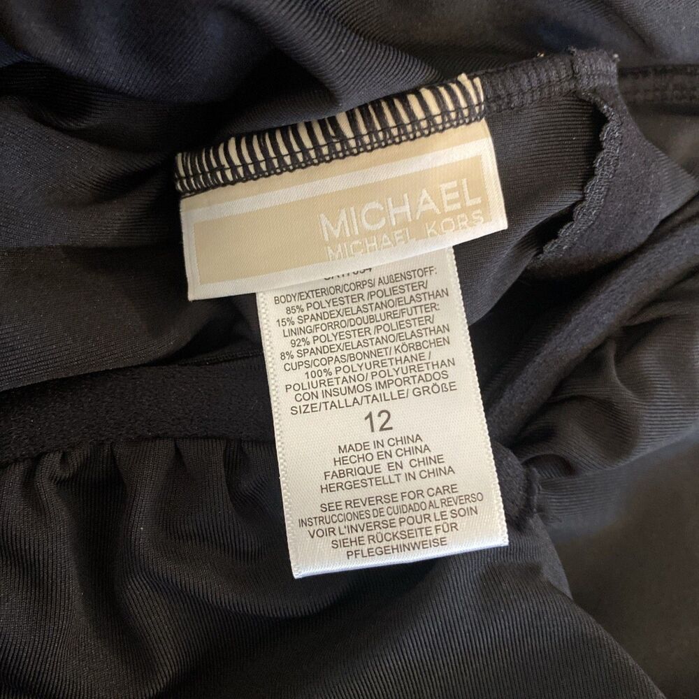 Michael Kors One Shoulder Underwire Shaping Swimsuit Size 12 NWOT $106 - Picture 8 of 8